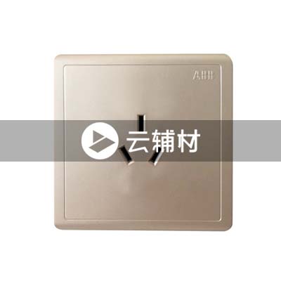 AQ203-CG一位三极插座 10A，金色